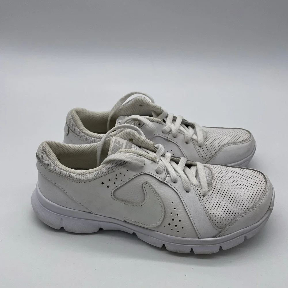 Nike Youth Flex Experience GS Trainers Sneaker Shoes White Leather 631495100 4.5